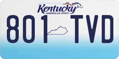 KY license plate 801TVD