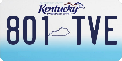 KY license plate 801TVE