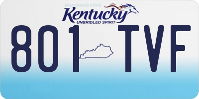 KY license plate 801TVF
