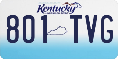 KY license plate 801TVG