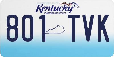 KY license plate 801TVK