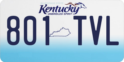 KY license plate 801TVL
