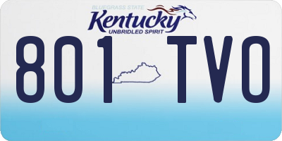 KY license plate 801TVO