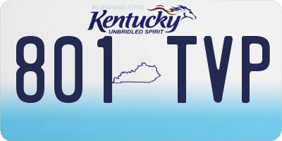 KY license plate 801TVP