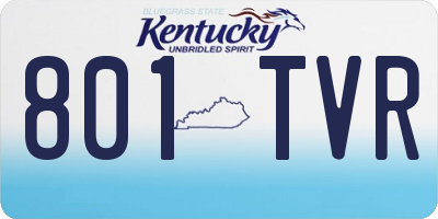KY license plate 801TVR