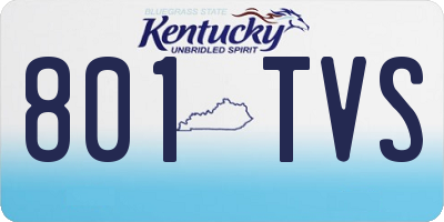 KY license plate 801TVS