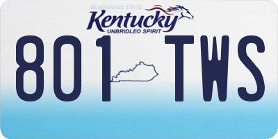 KY license plate 801TWS