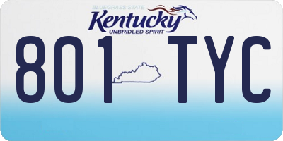 KY license plate 801TYC