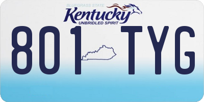 KY license plate 801TYG