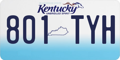 KY license plate 801TYH