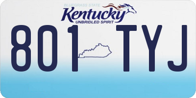KY license plate 801TYJ