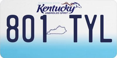 KY license plate 801TYL