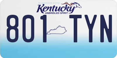 KY license plate 801TYN