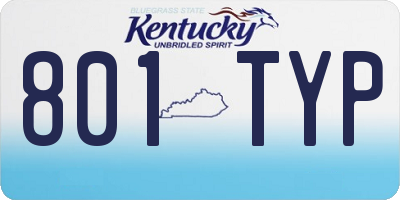 KY license plate 801TYP