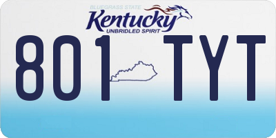 KY license plate 801TYT