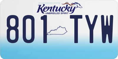 KY license plate 801TYW