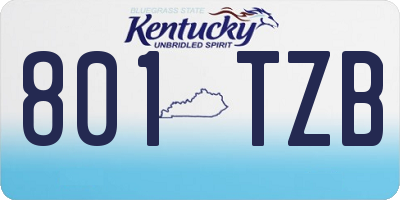 KY license plate 801TZB
