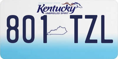 KY license plate 801TZL
