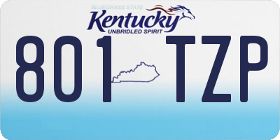 KY license plate 801TZP
