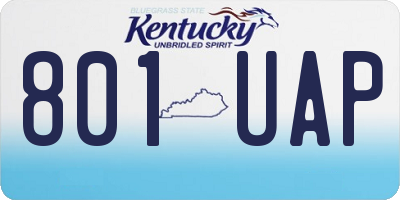 KY license plate 801UAP