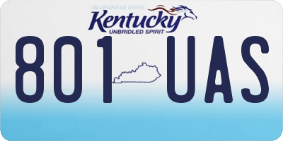 KY license plate 801UAS