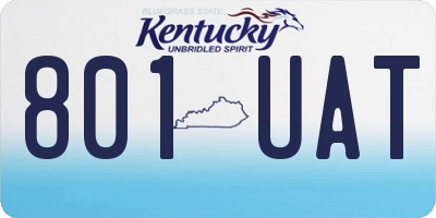 KY license plate 801UAT