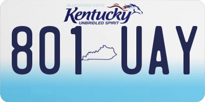 KY license plate 801UAY