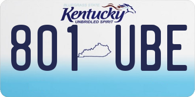 KY license plate 801UBE