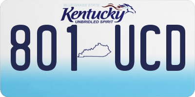KY license plate 801UCD