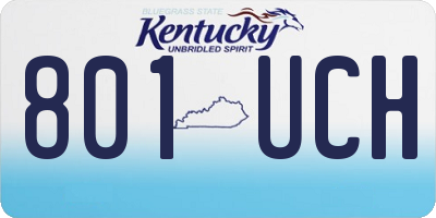 KY license plate 801UCH
