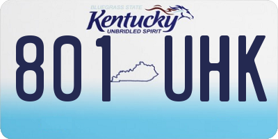 KY license plate 801UHK