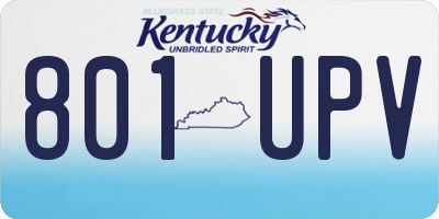 KY license plate 801UPV