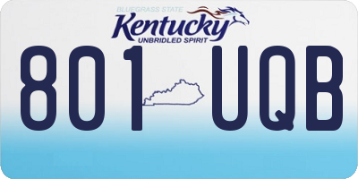 KY license plate 801UQB