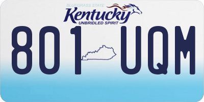 KY license plate 801UQM