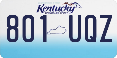 KY license plate 801UQZ