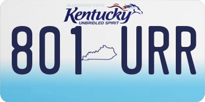 KY license plate 801URR