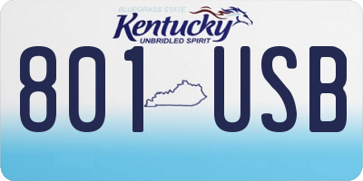 KY license plate 801USB