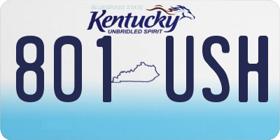 KY license plate 801USH