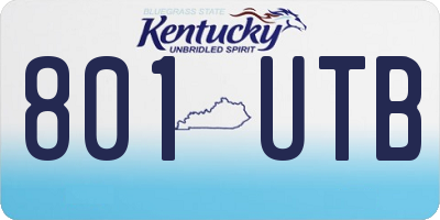 KY license plate 801UTB