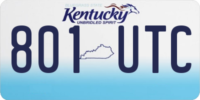 KY license plate 801UTC