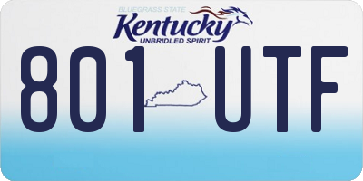 KY license plate 801UTF