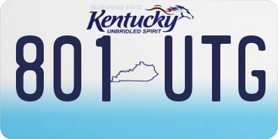 KY license plate 801UTG