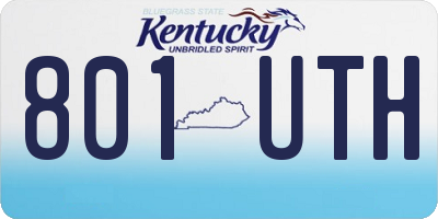 KY license plate 801UTH