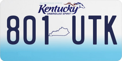 KY license plate 801UTK