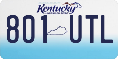 KY license plate 801UTL
