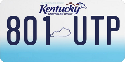 KY license plate 801UTP