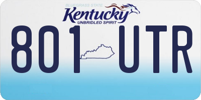 KY license plate 801UTR