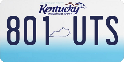 KY license plate 801UTS