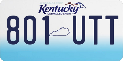 KY license plate 801UTT