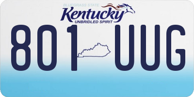 KY license plate 801UUG
